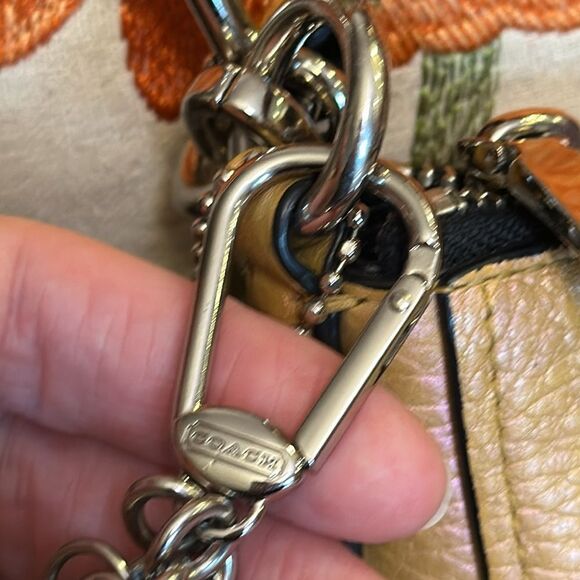 COACH POPPY BAG CHARM GOLDIE GOLDY Y2K HEART SPELLOUT HANGTAG FOB GLITTER GOLD - Picture 10 of 16